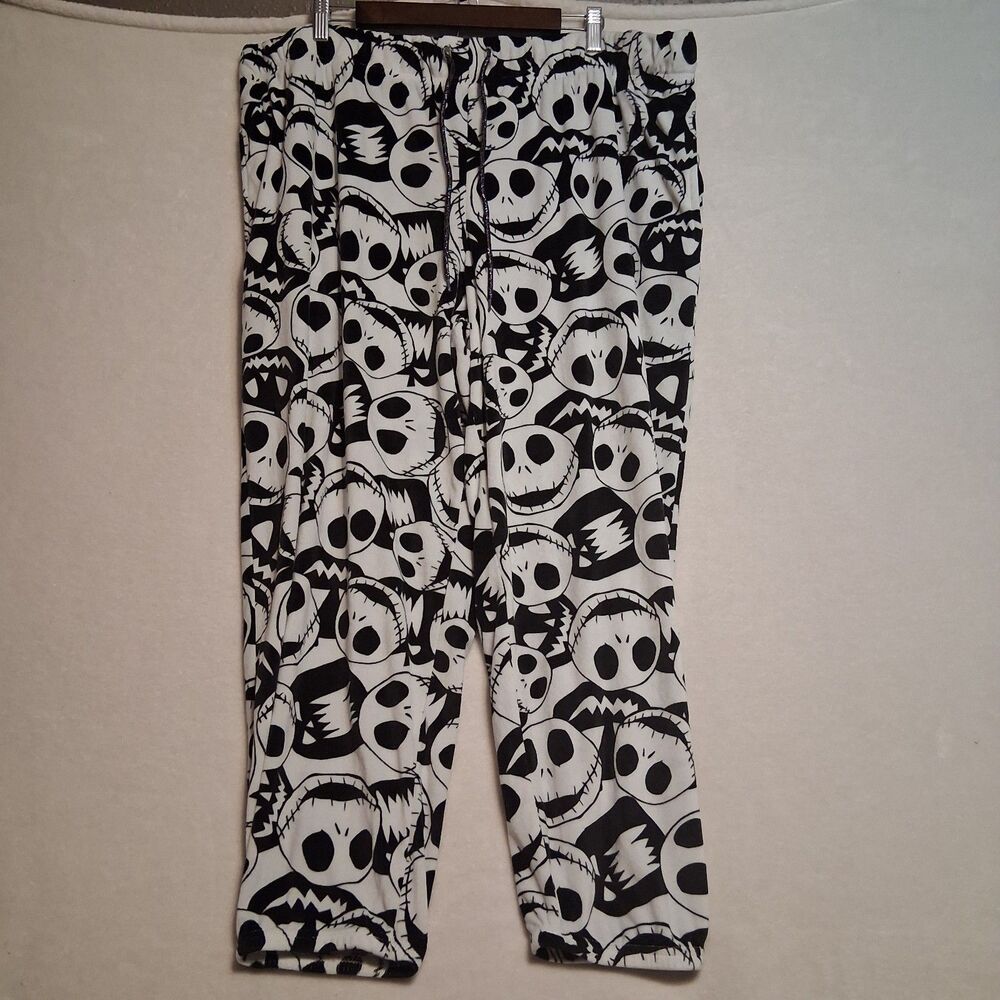 Disney 3X Pajama Pants Velour Nightmare Before Christmas Jack Skellington